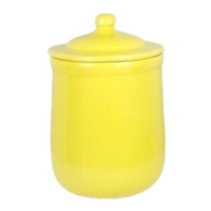 McCoy Pottery Lidded Bright Yellow Ceramic Canister Cookie Jar